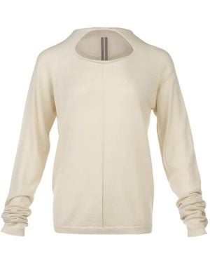 Rick Owens Cut-Out Detail Jumper - White