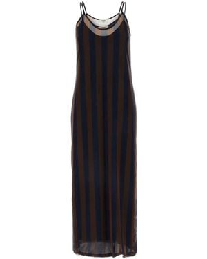 Fendi Printed Stretch Tulle Dress - Black