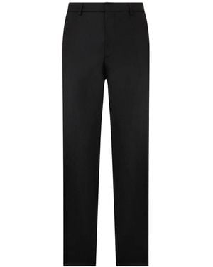 Moorer Logo-Detail Wool Trousers - Black