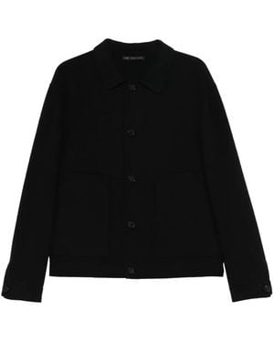 Low Brand Button-Up Jacket - Black