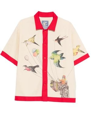 Kidsuper Print Collared Shirt - Pink