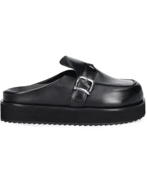 Patrizia Pepe Buckle-Fastening Leather Mules - Black