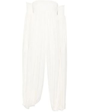 Coperni Vestido Largo Con Hombros Descubiertos - Blanco