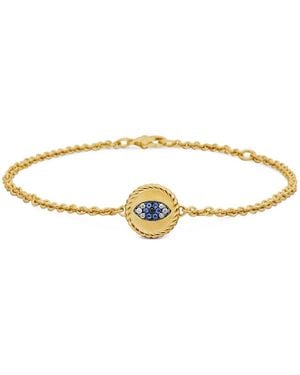 David Yurman 18Kt Cable Collectibles Evil Eye Pavé Bracelet (2Mm) - White