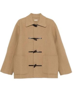 LAMRONS Toggle-Fastening Coat - Natural
