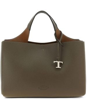 Tod's Leren Shopper - Bruin