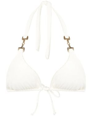 Lenny Niemeyer Top Bikini Con Scollo All'Americana - Bianco