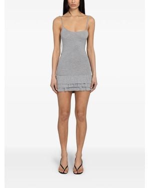 GIMAGUAS Ruffled Mini Dress - Grey