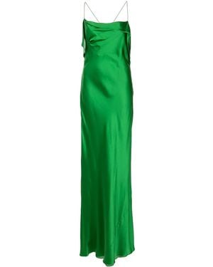 Michelle Mason Bias-Cut Silk Gown - Green