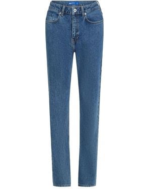 Karl Lagerfeld Logo-Patch Straight Jeans - Blue