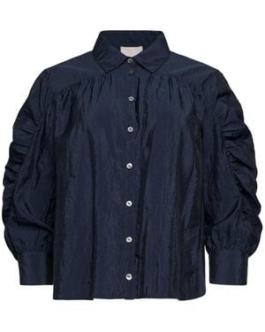 Cinq À Sept Lazo Ruched Shirt - Blue