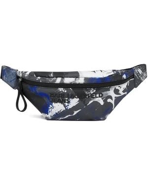 Karl Lagerfeld Riñonera con estampado de grafiti - Azul