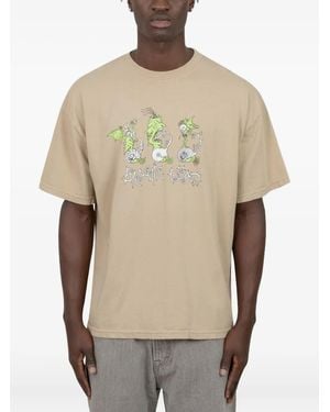 Brain Dead Graphic-Print T-Shirt - Natural