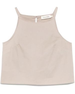 MOUTAKI Top de tirantes de algodón stretch - Neutro