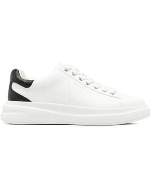 Guess Leather Paneled Sneakers - White