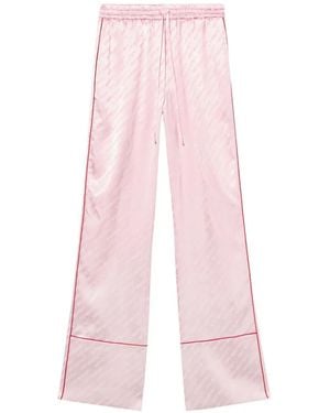 Off-White c/o Virgil Abloh Jacquard Satin Pajama Pants - Pink