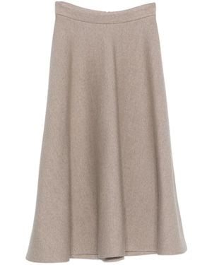 Max Mara Midirock in A-Linie - Braun