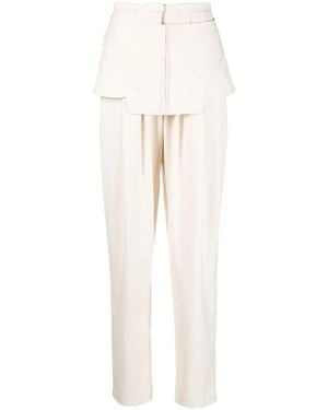 ANDREADAMO Corset-Detail Straight-Leg Pants - White