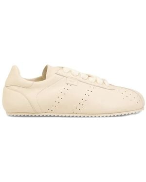 Ami Paris Leather Trainers - Natural