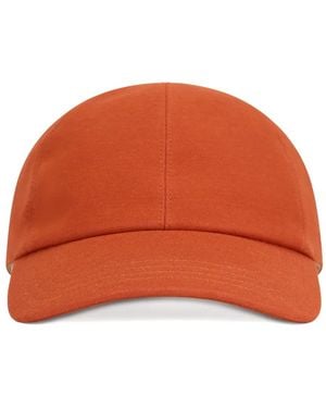 Zanone Honkbalpet Met Geborduurd Detail - Oranje