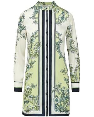 Veronica Beard Carstowe Floral Print Mini Dress - Blue