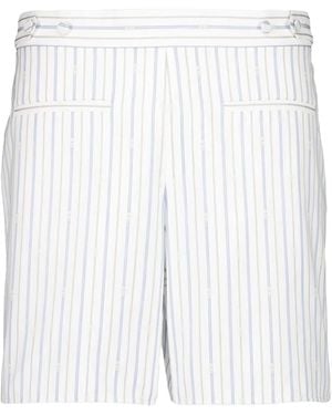 McQueen Striped Shorts - White