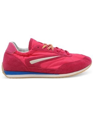 Date Round Toe Suede Trainers - Pink