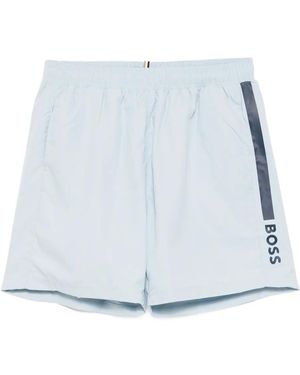 BOSS Costume Da Bagno Con Logo - Blu