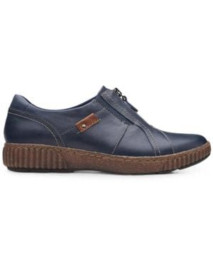 Clarks Magnolia Zip Shoes - Blue