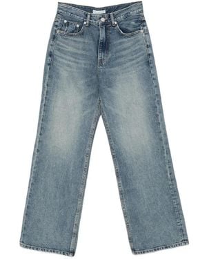 Low Classic Faded Wide-Leg Jeans - Blue