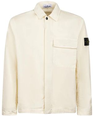Stone Island Garment Dyed Overshirt - Natural