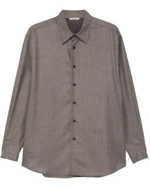 AURALEE Light Wool Shirt - Gray