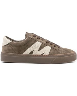 Moncler Leather Sneakers - Brown