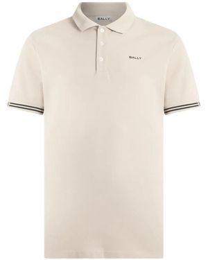 Bally Polo de algodón a rayas - Blanco