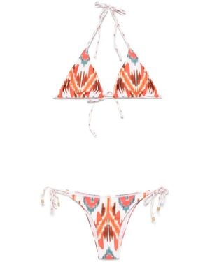 Cia.Marítima Bikini con estampado ikat - Blanco
