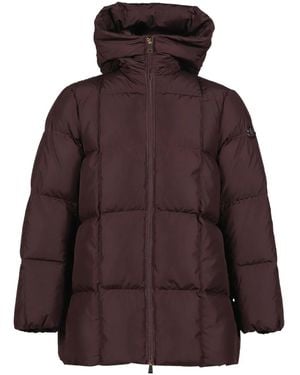 Moncler Darbon Hooded Quilted Coat - Brown