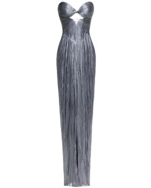 Maria Lucia Hohan Stephanie Cut-Out Pleated Maxi Dress - Blue