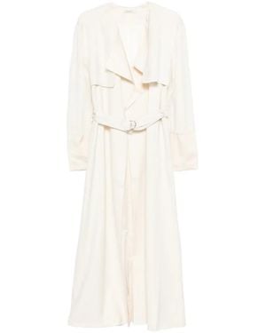 Entire studios Vela Belted Trench Coat - White
