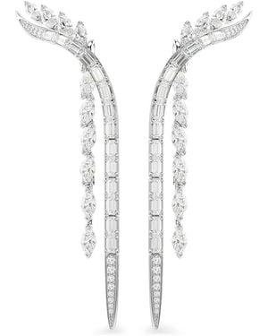 Swarovski Mesmera Crystal-Embellished Drop Earrings - White