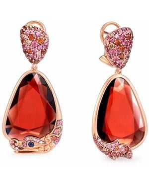 John Hardy 18Kt Naga Kembar Rotgoldohrringe Mit Diamanten