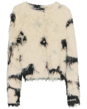 Bimba Y Lola Cardigan Droit En Fourrure - Natural