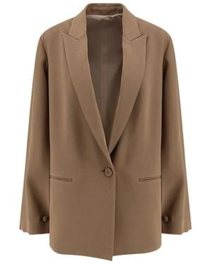 Alberta Ferretti Long-Sleeve Blazer - Brown