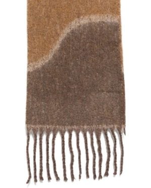Verb to Do Fringed-Edge Scarf - Brown