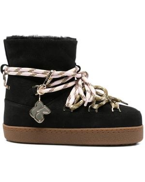 Inuikii Quilted Lace-Up Boots - Black