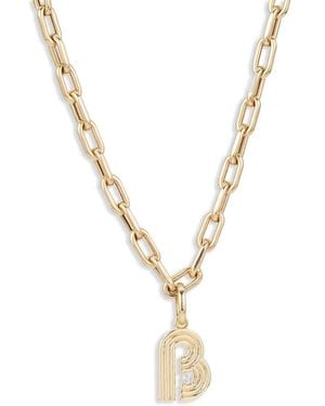 Adina Reyter 14Kt Initial Gelbgoldanhänger Mit Diamanten - Mettallic