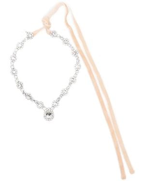 N°21 Collar con apliques de cristal - Blanco