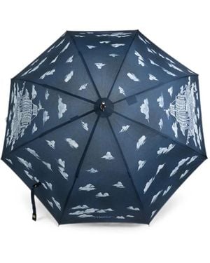 Moschino Cloud-Print Umbrella - Blue