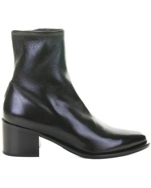 Lorenzo Masiero Leather Ankle Boots - Black