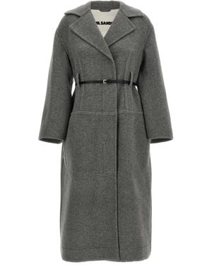Jil Sander ベルテッド シングルコート - グレー