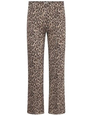 Seductive Animal-print Pants - Gray